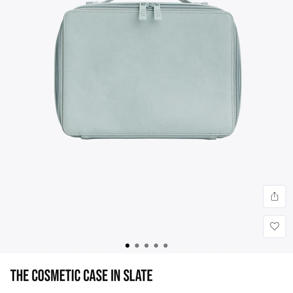 BEIS Gray Cosmetic Bag Modern Minimalist Design